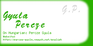 gyula percze business card